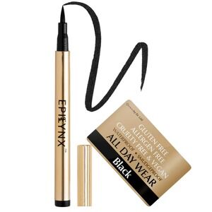 Black Liquid Eyeliner Pen - Non-Smudge, Waterproof